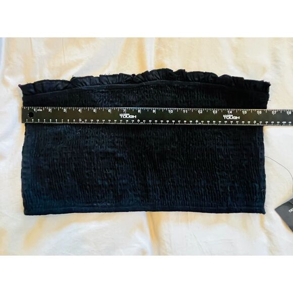 NWT Lulu's Black Stretch Tube Top XL Sexy Crop Chic Skater Boho Stretchy - Picture 7 of 8